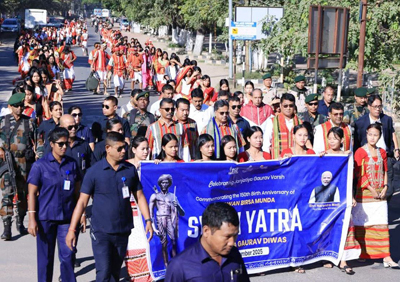 Chief Minister Dr Manik Saha inaugurated Janajatiya Gaurav Diwas at Umakanta Academy school in Agartala on November 15.